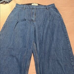 Abercrombie & Fitch Blue Flare Wide Leg Jeans